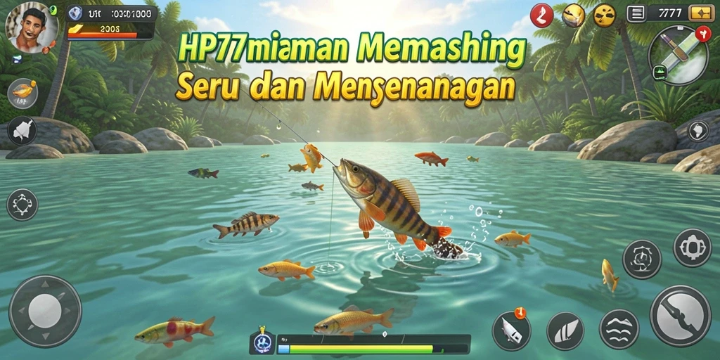 Tampilan gameplay HP777 dengan pengalaman memancing yang seru.