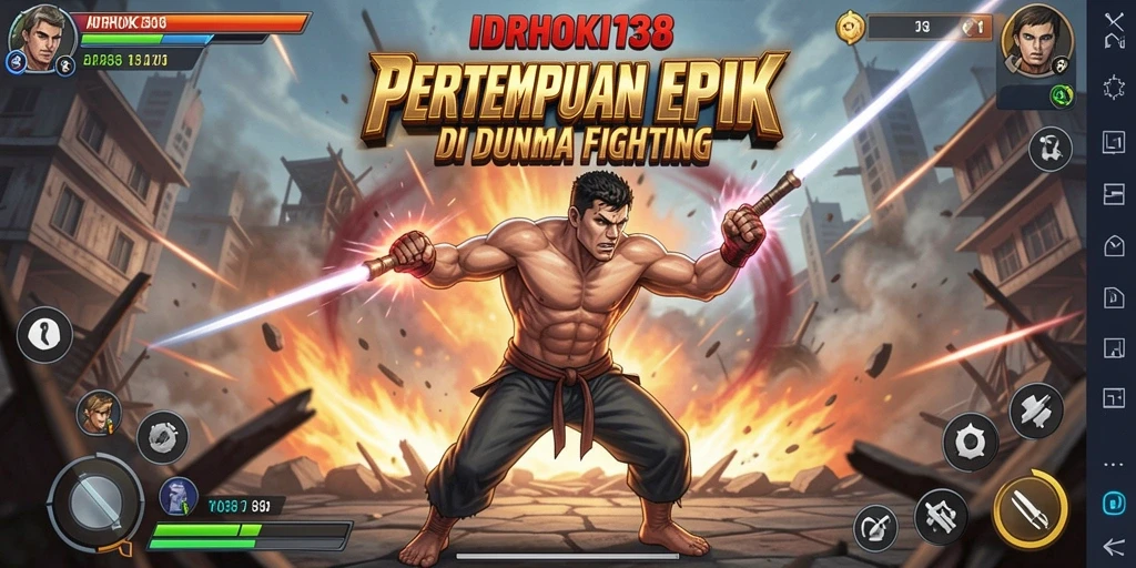 Screenshot IDRHOKI138 menampilkan pertarungan seru dengan karakter yang kuat.