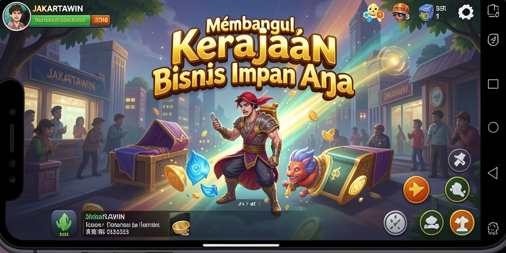 Tampilan gameplay seru dalam membangun kerajaan bisnis di JAKARTAWIN.
