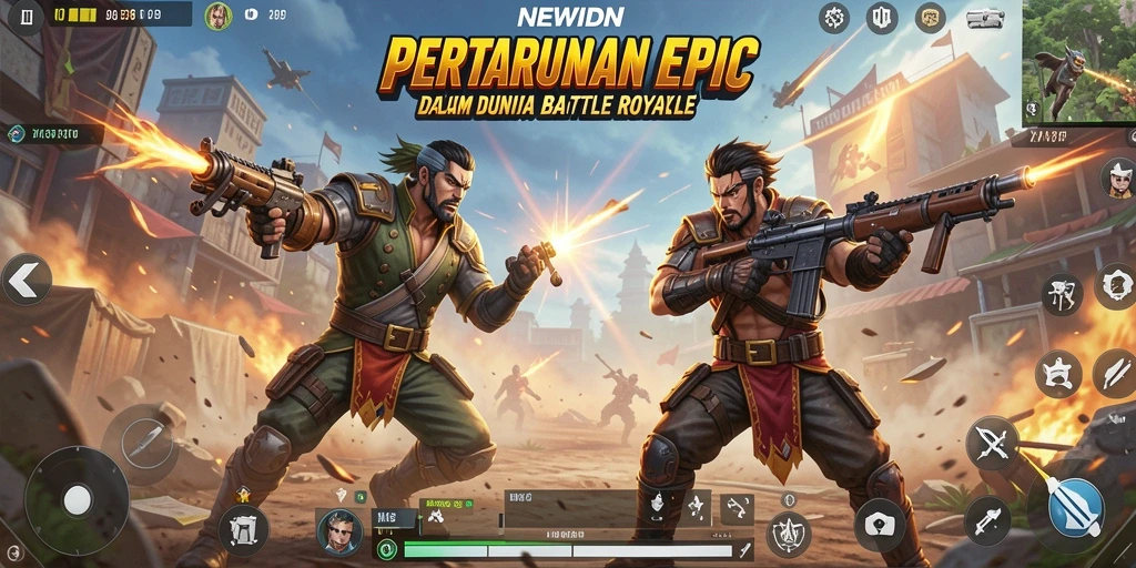 Gameplay seru NEWIDN dalam pertempuran Battle Royale.