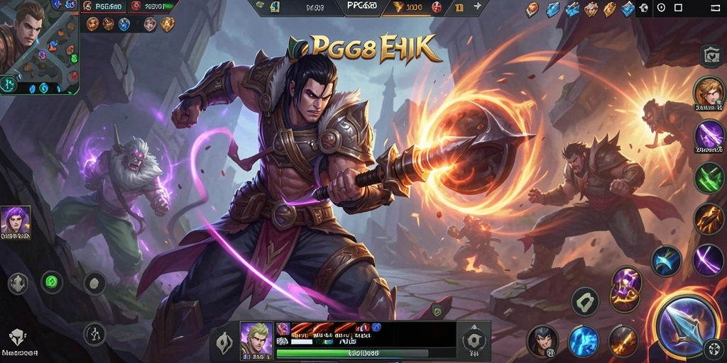 Tangkapan layar gameplay intens dari PGG68 dengan pertarungan tim yang seru.